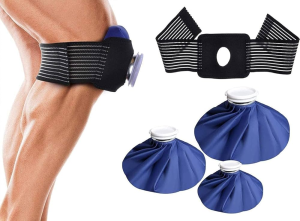 Reusable icebag strap holder
